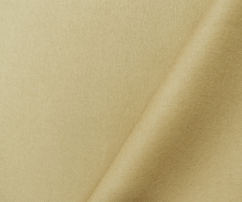 Beige Wool Poly Solid Twill Woven Jacketing Fabric