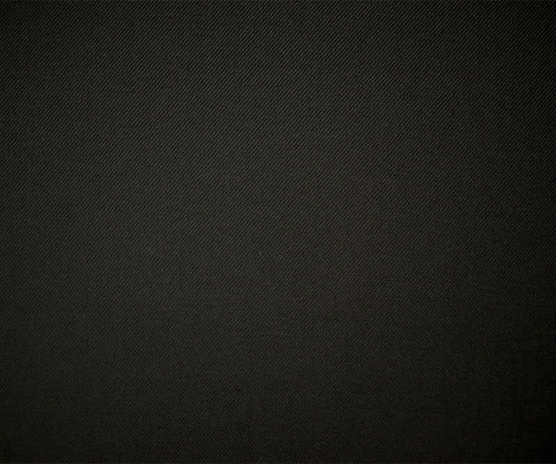 7 YD PC-Black Wool Poly Solid Twill Woven Suiting Fabric