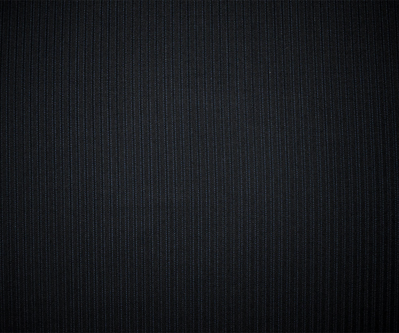 6 YD PC-Black Wool Poly Stripe Twill Woven Suiting Fabric