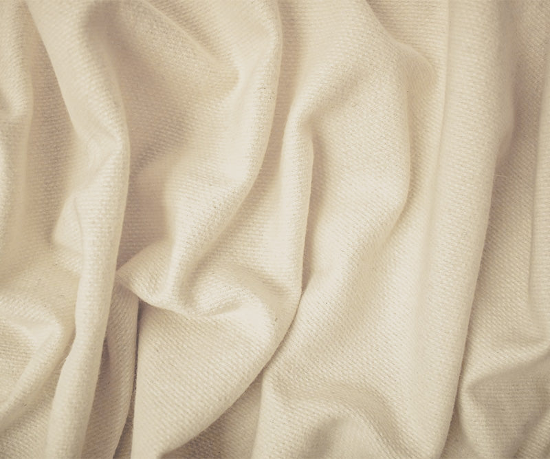 Light Beige Wool Poly Texture Dobby Woven Jacketing Fabric