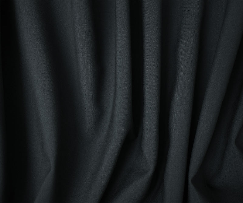 Blue Wool Poly Solid Woven Shirting Fabric