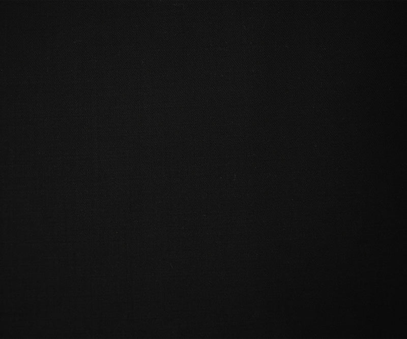 Black Tropical Wool Poly Solid Woven Shirting Fabric