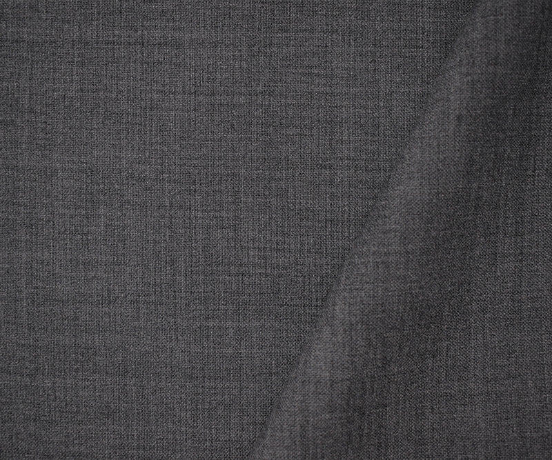 Heather Gray Poly Wool Woven Shirting Fabric