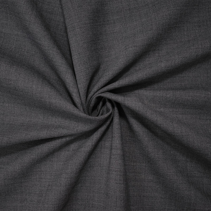 Heather Gray Poly Wool Woven Shirting Fabric