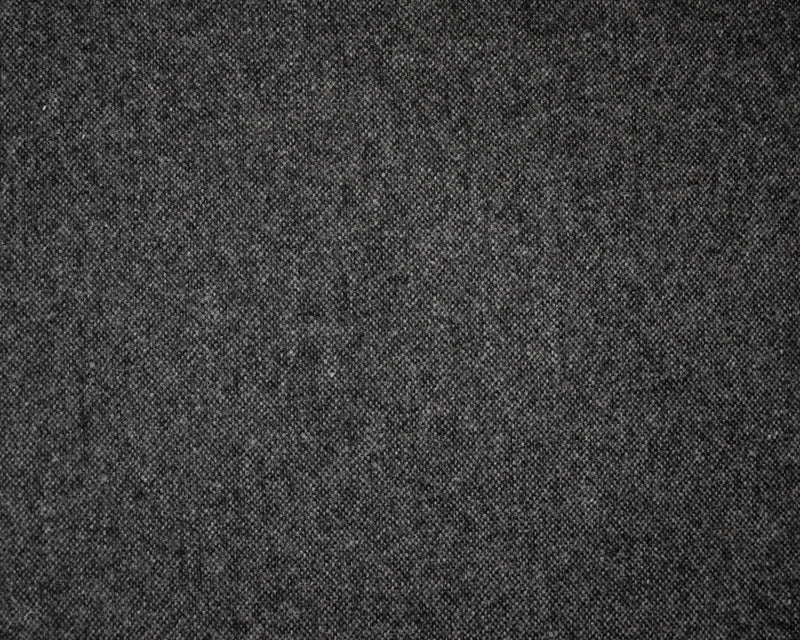 Gray-Black Wool Poly Texture Double Brushed Plain Woven Jacketing Fabric