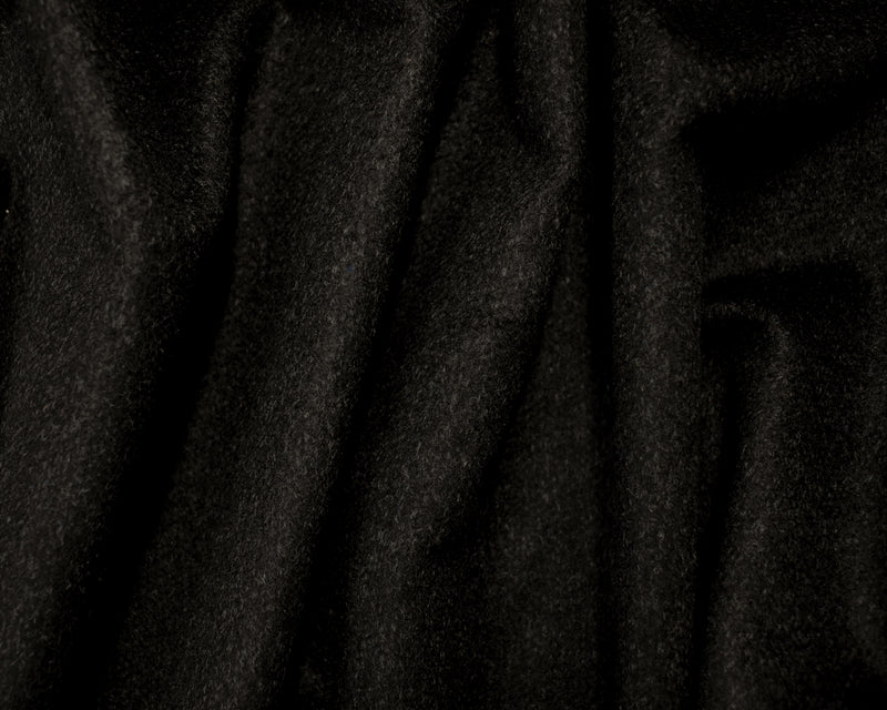 Black-Blue Wool Acrylic Texture Brushed Face Dobby Woven Jacketing Fabric