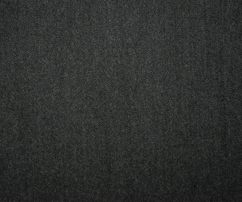 Black-Gray Wool Poly Slub Twill Woven Jacketing Fabric