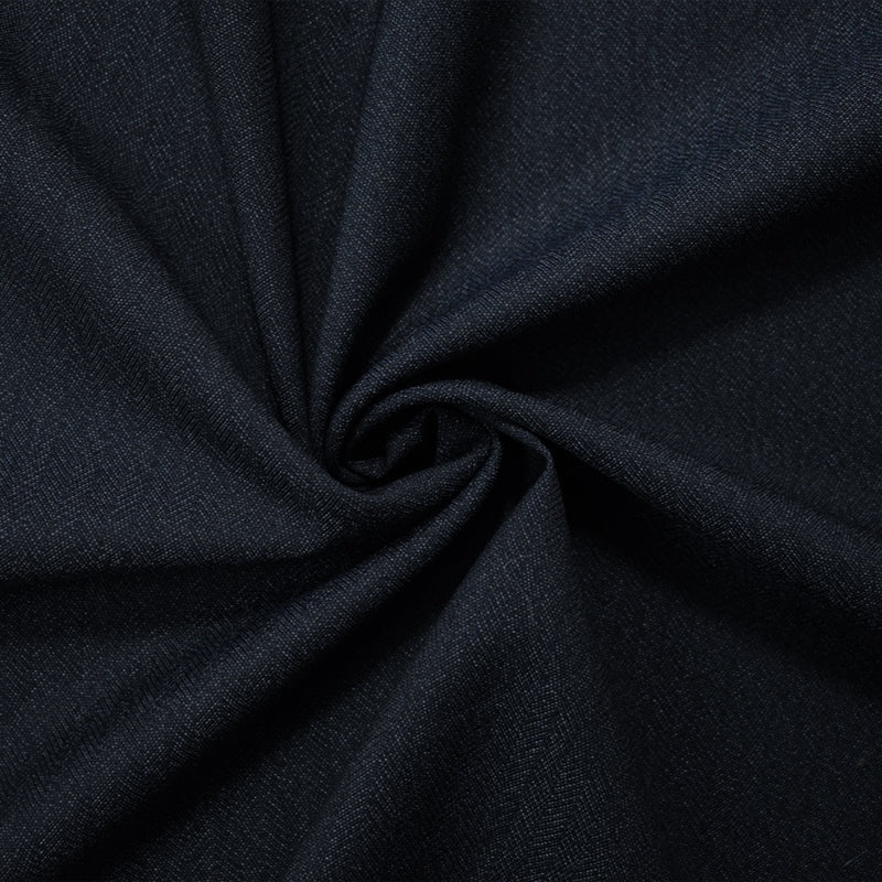 Blue-Gray Wool Rayon Herringbone Twill Woven Suiting Fabric