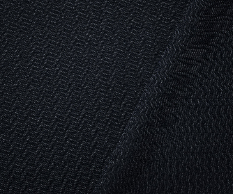 Blue-Gray Wool Rayon Herringbone Twill Woven Suiting Fabric