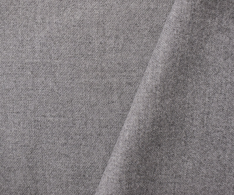 5 YD PC-Heather Gray Wool Blend Stretch Twill Woven Jacketing Fabric