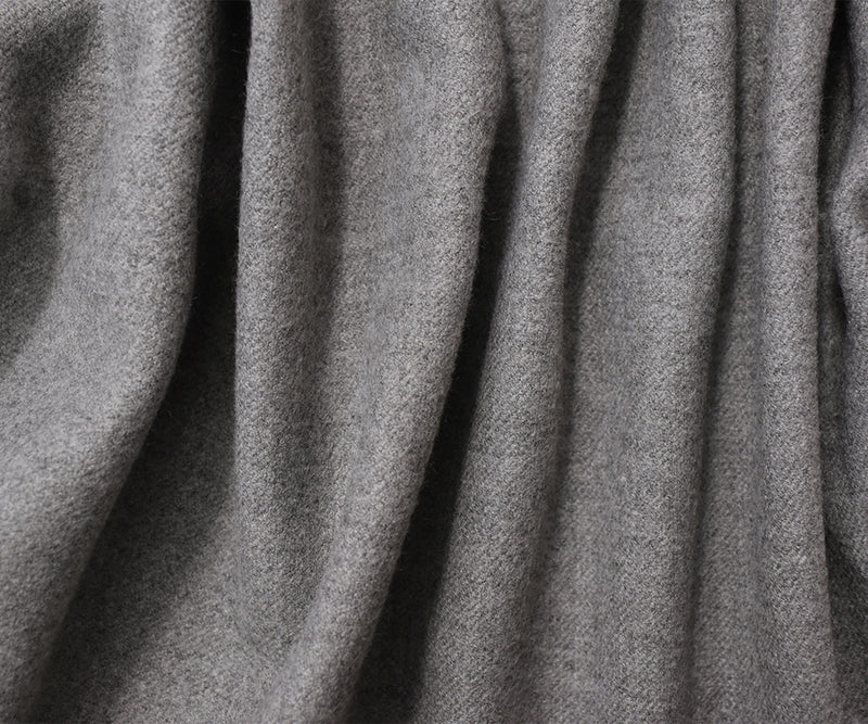 5 YD PC-Heather Gray Wool Blend Stretch Twill Woven Jacketing Fabric