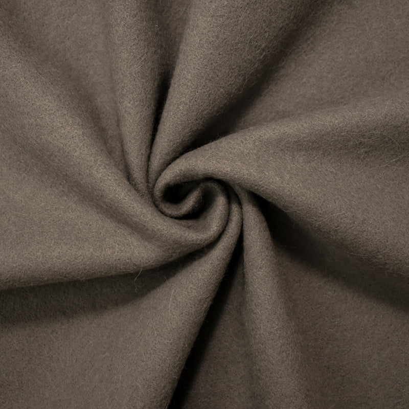 6 YD PC-Gray Wool Poly Solid Fur Like Woven Coating Fabric