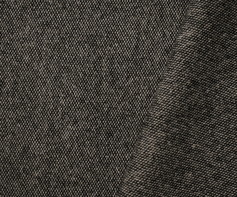 9 YD PC-Black-White Wool Blend Texture Woven Jacketing Fabric