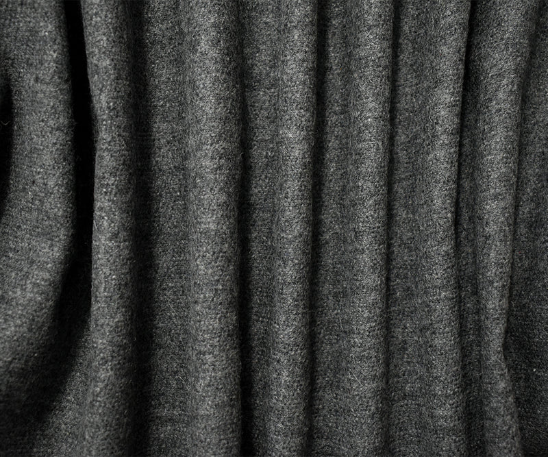 5 YD PC-Heather Gray Wool Poly Woven Jacketing Fabric