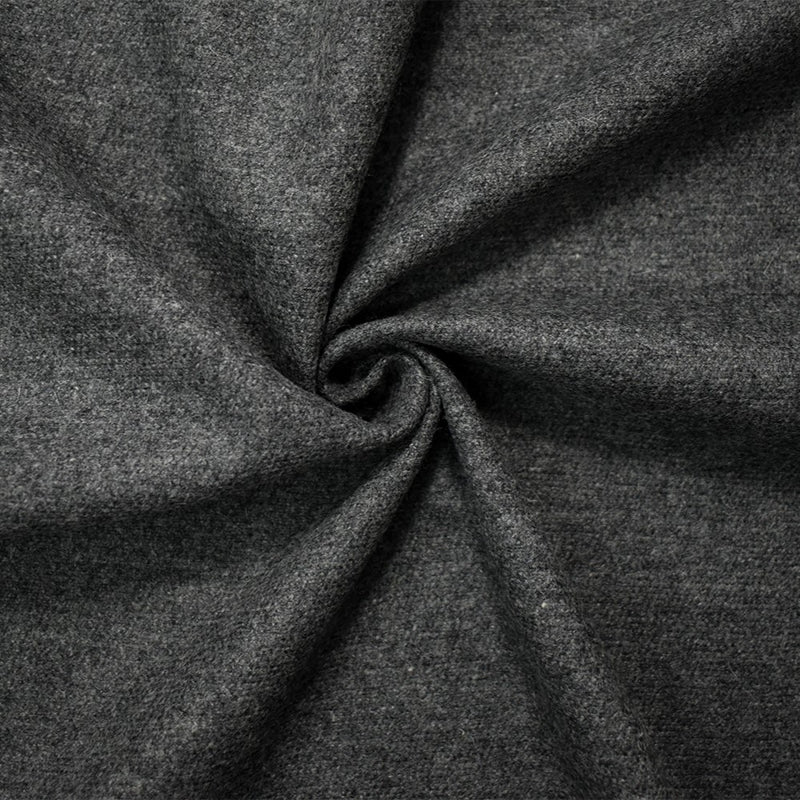 5 YD PC-Heather Gray Wool Poly Woven Jacketing Fabric