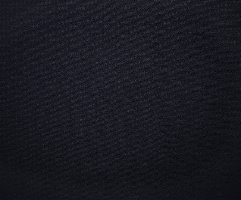 Blue-Black Wool Rayon Houndstooth Twill Woven Suiting Fabric