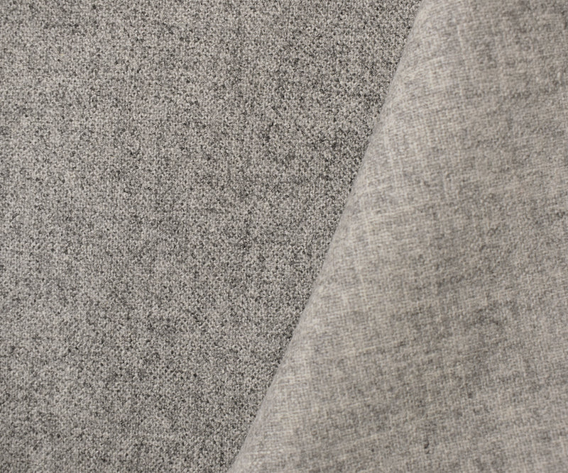 5 YD PC-Heather Gray Wool Poly Woven Coating Fabric