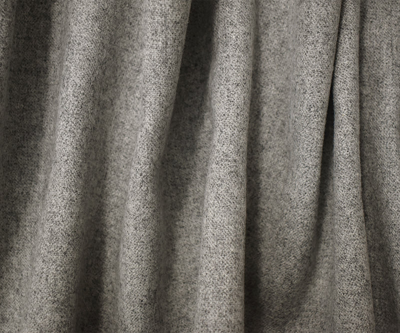 5 YD PC-Heather Gray Wool Poly Woven Coating Fabric