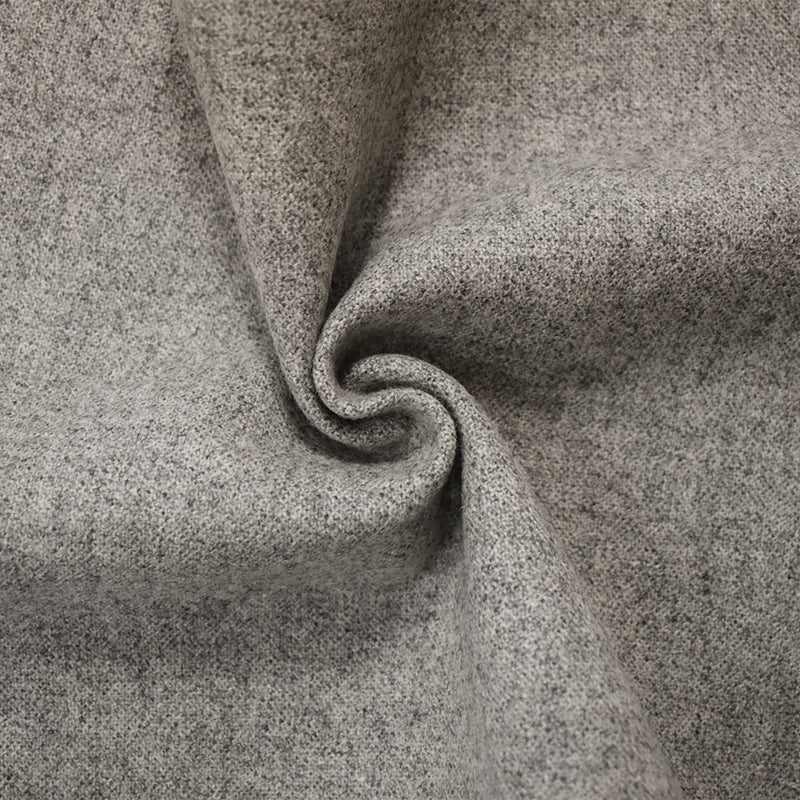 5 YD PC-Heather Gray Wool Poly Woven Coating Fabric