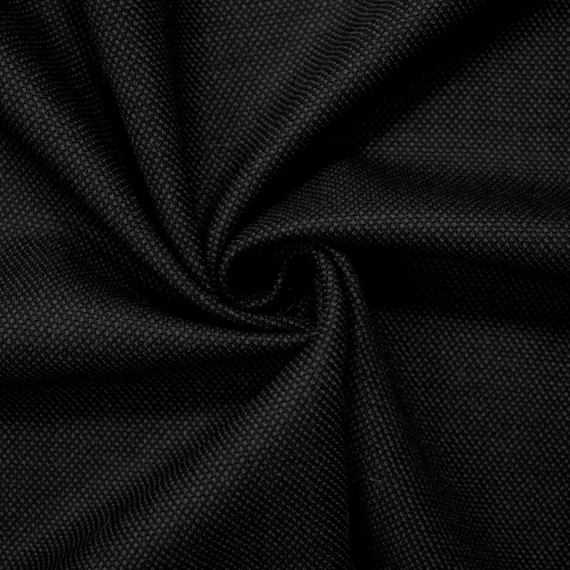 Black-Gray Wool Rayon Texture Dobby Woven Suiting Fabric