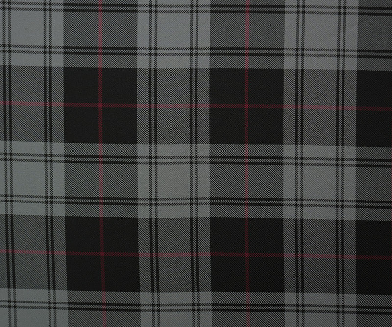Gray-Multi Poly Wool Plaid Twill Japanese Woven Suiting Fabric