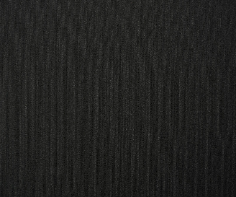 Black Wool Rayon Herringbone Twill Woven Shirting Fabric