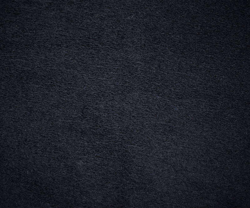 Deep Navy-White Wool Cotton Texture Brushed Back Knit Fabric