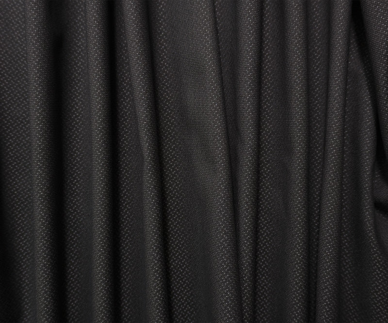 Gray-Black Wool Poly Dobby Woven Shirting Fabric
