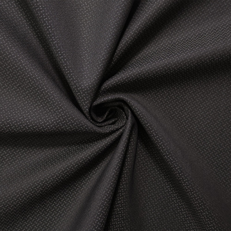 Gray-Black Wool Poly Dobby Woven Shirting Fabric