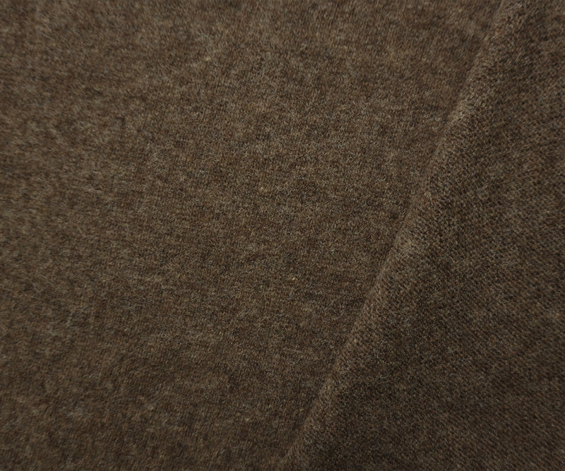 Heather Brown-Gray Wool Poly Spandex Stretch Double Brushed Jersey Knit Fabric