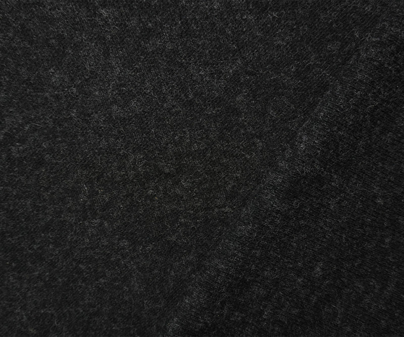 Black-Gray Wool-Nylon Texture Sweater Knit Fabric
