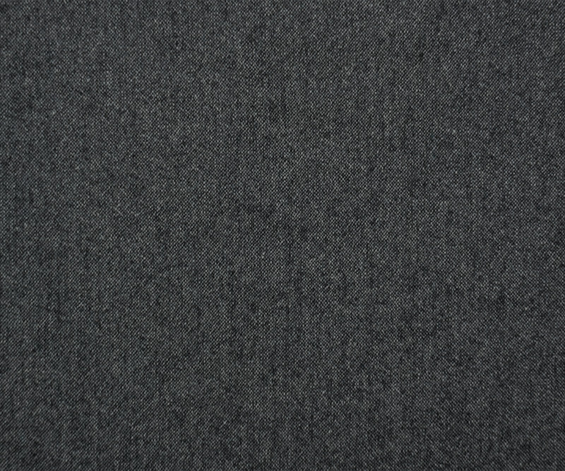 Black-Gray Wool Poly Spandex Stretch Heather Woven Suiting Fabric