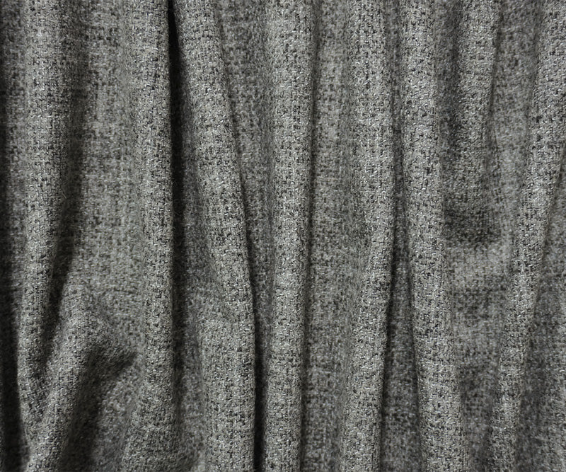 Gray-Black Wool Poly Texture Dobby Woven Suiting Fabric