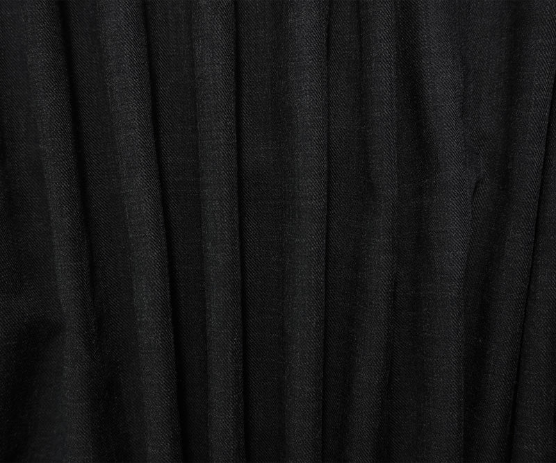 Night Navy Blue Wool Blend Solid Printed Twill Woven Suiting Fabric