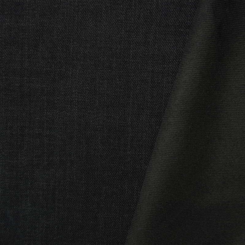 Night Navy Blue Wool Blend Solid Printed Twill Woven Suiting Fabric