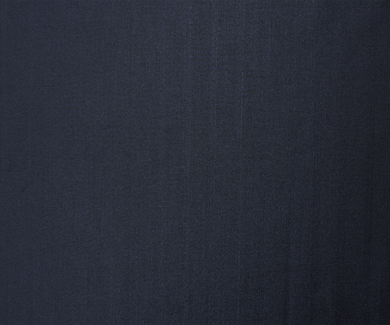 Blue Wool Poly Herringbone Twill Woven Suiting Fabric