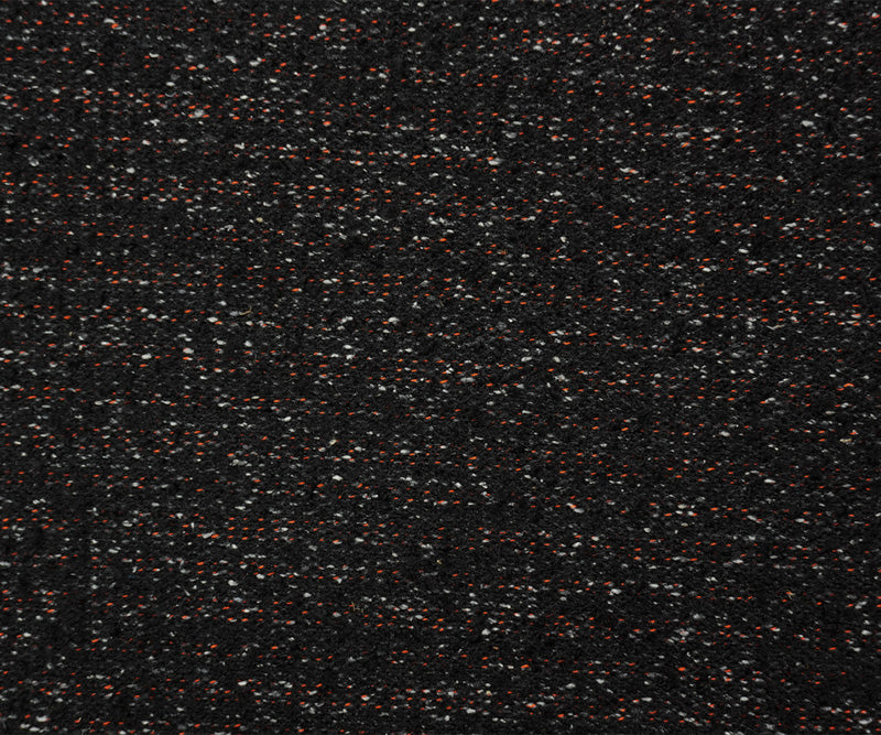 Black-Multi Wool Blend Stretch Texture Woven Jacketing Fabric
