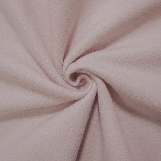 Pink Wool Poly Solid Single Side Brushed Woven Coating Fabric