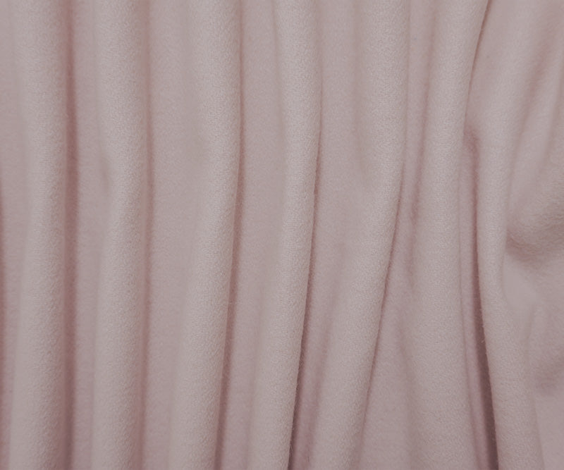 Pink Wool Poly Solid Single Side Brushed Woven Coating Fabric