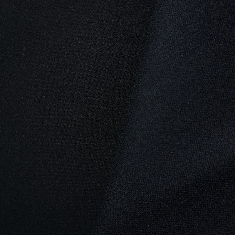 Blue Wool Blend Solid Bonded Triple Layer Woven Coating Fabric