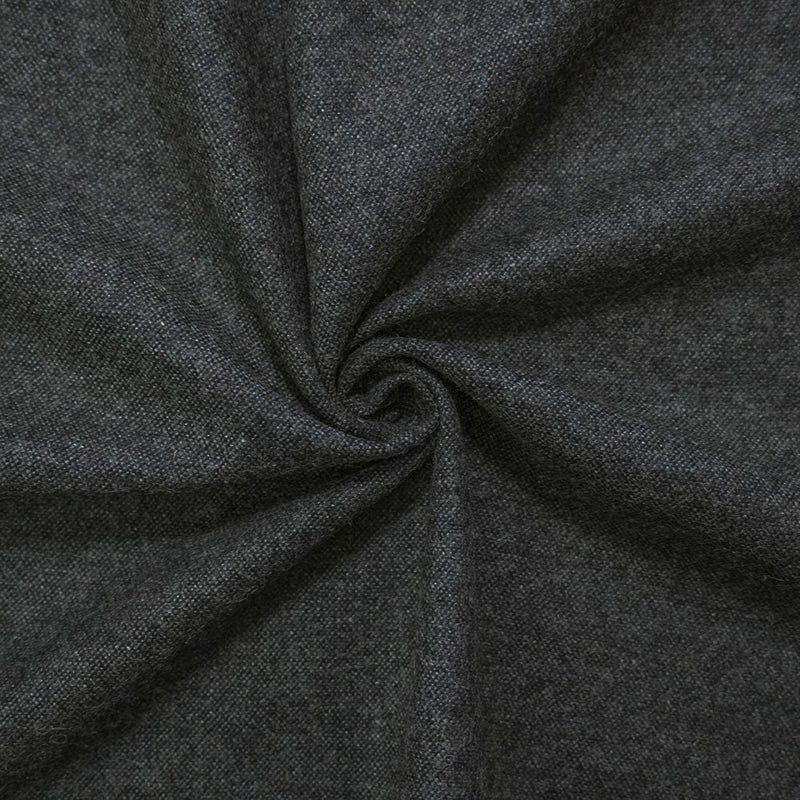 Heather Gray-Black Wool Poly Woven Jacketing Fabric