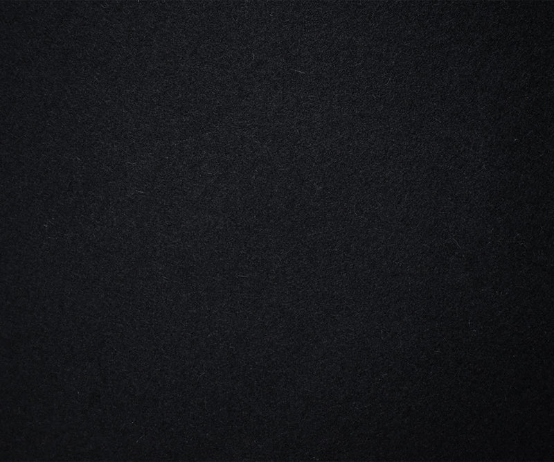 Black Boiled Wool Poly Solid Woven Coating Fabric
