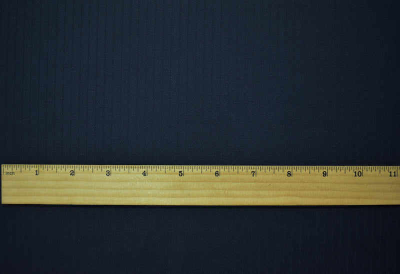 Blue-Black Wool Poly Slub Twill Woven Shirting Fabric
