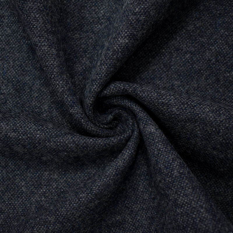 Blue-Gray Wool Rayon Texture Woven Jacketing Fabric
