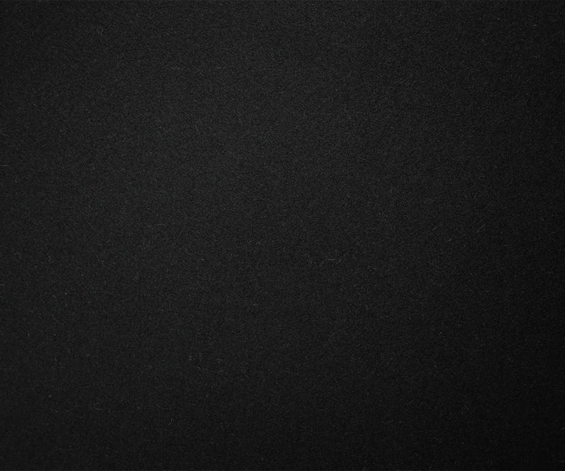 Black Wool Poly Solid Boiled Woven Coating Fabric