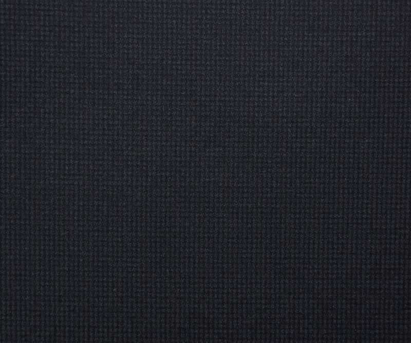Blue-Black Poly Spandex Stretch Houndstooth Double Knit Fabric