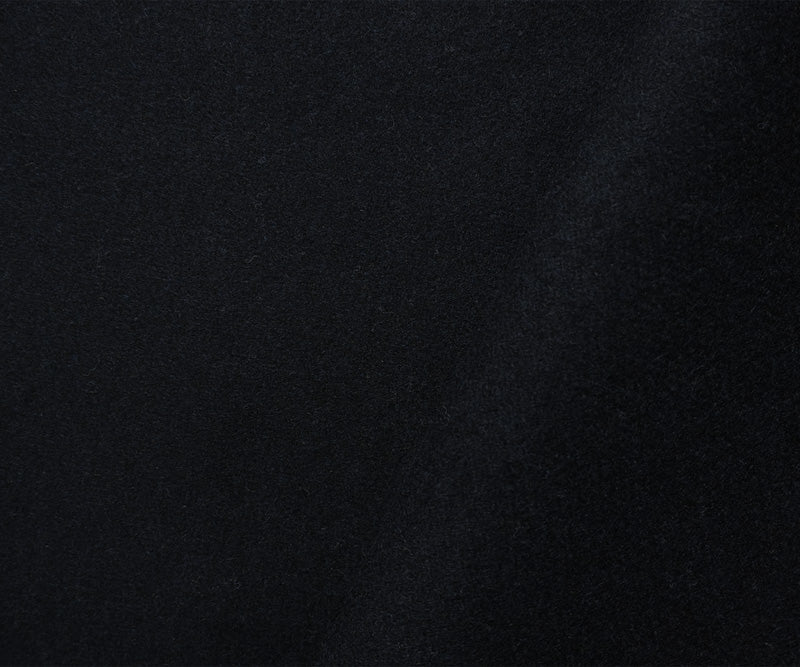 Deep Navy Blue-Black Wool Double Woven Coating Fabric