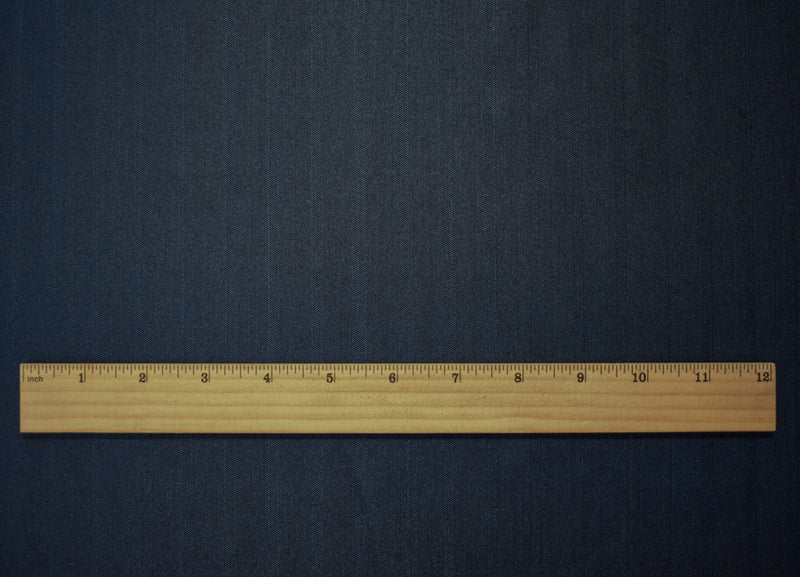 Blue Wool Poly Herringbone Twill Woven Shirting Fabric