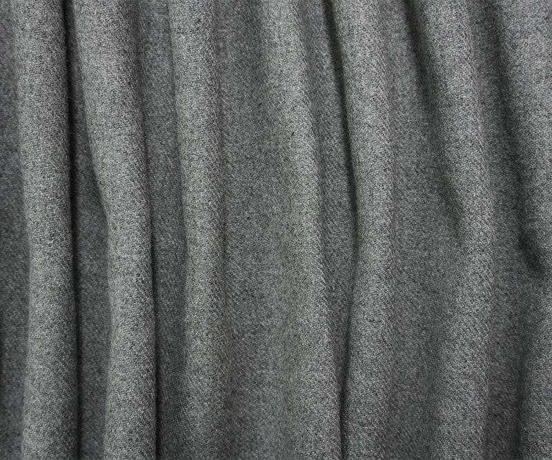 Gray Wool Poly Reversible Twill Double Woven Coating Fabric