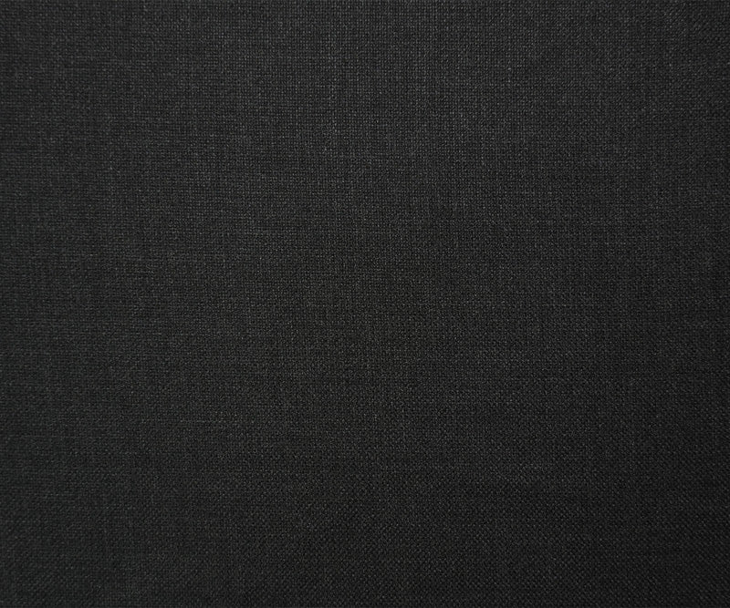 Black Wool Poly Solid Woven Shirting Fabric